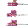 ROLINE Câble FO 50/125µm OM4, LC/LC, UNIBOOT, violet, 7 m