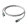 EasyLan FlexBoot Patchkabel Kat.6A, S/FTP, grau, 2 m