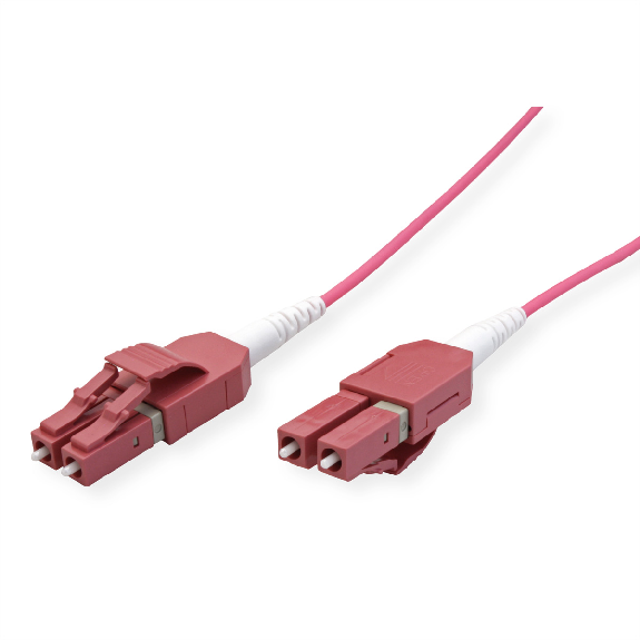ROLINE LWL-Kabel duplex 50/125µm OM4, LC/LC, UNIBOOT, violett, 5 m-Beschreibung lesen