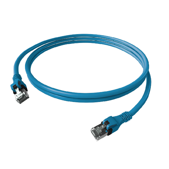 EasyLan DualBoot PushPull IP20 Patchkabel, Kat.6A (Class EA), S/FTP, blau, 10 m-Beschreibung lesen