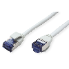 ROLINE Patchkabel Kat.6A (Class EA) S/FTP (PiMF), LSOH, PoE, grau, 0,3 m
