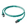 EasyLan DualBoot PushPull IP20 Patchkabel, Kat.6A (Class EA), S/FTP, türkis, 5 m