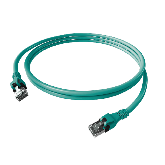 EasyLan DualBoot PushPull IP20 Patchkabel, Kat.6A (Class EA), S/FTP, türkis, 5 m-Beschreibung lesen