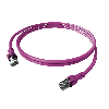 EasyLan DualBoot PushPull IP20 Patchkabel, Kat.6A (Class EA), S/FTP, violett, 5 m