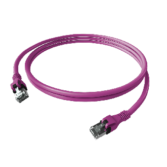 EasyLan DualBoot PushPull IP20 Patchkabel, Kat.6A (Class EA), S/FTP, violett, 5 m-Beschreibung lesen
