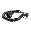 BACHMANN Câble prolongateur spirale 2P+T allemand, 230V/16A, noir, 4 m BACHMANN Câble prolongateur spirale 2P+T allemand, 230V/16A, noir, 4 m
