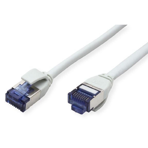 ROLINE Patchkabel Kat.6A (Class EA) S/FTP (PiMF), LSOH, PoE, grau, 1 m-Beschreibung lesen