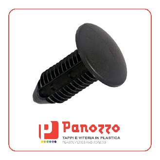 RIVETTO IN PLASTICA AD ALBERO CON LAMELLE 6.35 X3.81-13.5mm. Prezzo multiplo di 100 pz. - Nero-Leggi tutto