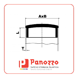TAPPO COPRITESTA CROMATO 40X20-2 mm PER TUBI CROMO - Il prezzo viene calcolato su multipli di 25 pz.-Leggi tutto