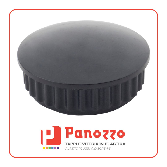 TAPPO TONDO CROMATO NERO 35X1,5mm. - Prezzo multiplo di 20 pz.-Leggi tutto