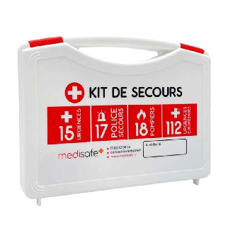 Valise de secours 4 personnes - blanche-Lire la description