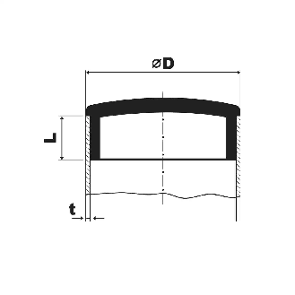 TAPPO TONDO CROMATO NERO 30X1,2mm. - Prezzo multiplo di 25 pz.-Leggi tutto