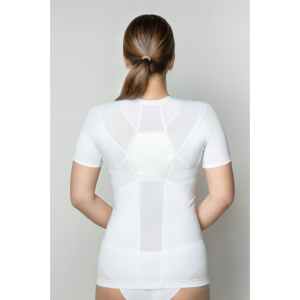 Relaxsan Posture 6070-RP (Weiß XL) Haltungskorrektur Rücken Damen T-Shirt, Posture Corrector, Haltungstrainer, Atmungsaktiv-Beschreibung lesen