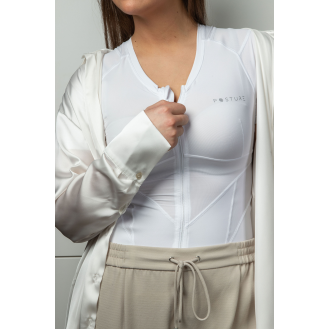 Relaxsan Posture 6070-RP (Blanco L) Corrector Postura Espalda Para Mujer, Camiseta Transpirable-Leer más