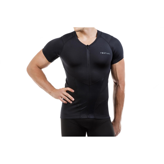 Relaxsan Posture 4070-RP (Schwarz XL) Haltungskorrektur Rücken Herren T-Shirt, Posture Corrector, Haltungstrainer, Atmungsaktiv-Beschreibung lesen