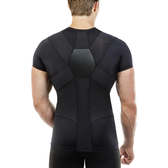 Relaxsan Posture 4070-RP (Schwarz XL) Haltungskorrektur Rücken Herren T-Shirt, Posture Corrector, Haltungstrainer, Atmungsaktiv-Beschreibung lesen