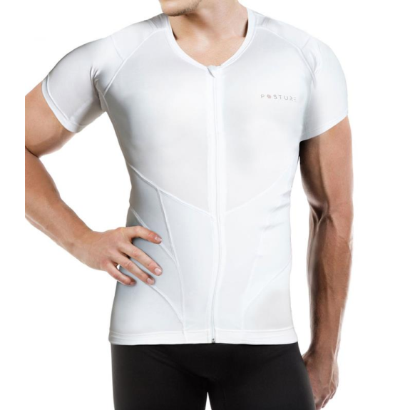 Relaxsan Posture 4070-RP (Weiß L) Haltungskorrektur Rücken Herren T-Shirt, Posture Corrector, Haltungstrainer, Atmungsaktiv-Beschreibung lesen