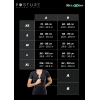 Relaxsan Posture 6070-RP (Schwarz L) Haltungskorrektur Rücken Damen T-Shirt, Posture Corrector, Haltungstrainer, Atmungsaktiv