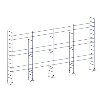 Échafaudage ES49 maçon 91 m² Lisses Structure-Lire la description