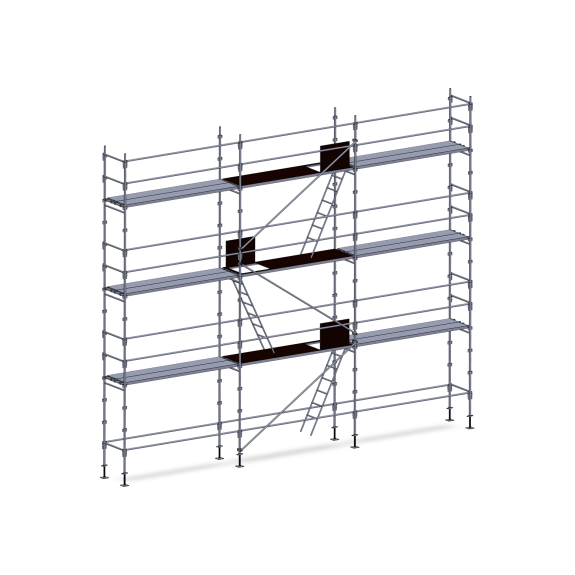 Echafaudage façadier 80 m² lisses planchers-Lire la description