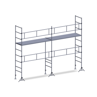 Échafaudage ES49 maçon 35 m² Garde-corps 1 niveau plancher-Lire la description