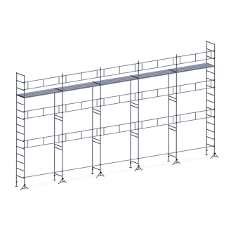 Echafaudage ES49 maçon 128 m² Garde-corps 1 niveau plancher-Lire la description