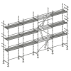 Echafaudage façadier 104 m² lisses planchers ALP104