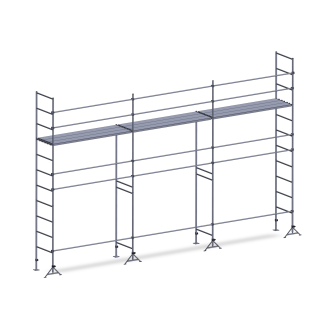 Échafaudage ES49 maçon 60 m² Lisses 1 niveau plancher-Lire la description