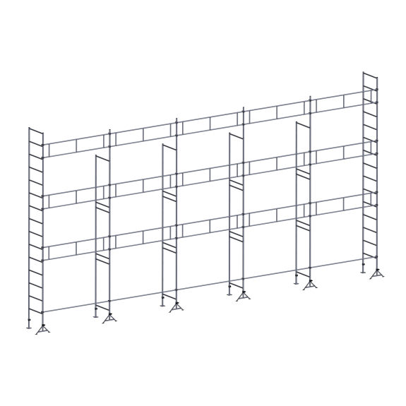 Échafaudage ES49 maçon 128 m² Garde-corps structure Échafaudage ES49 maçon 128 m² Garde-corps structure-Lire la description