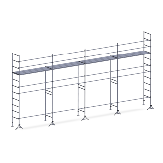 Échafaudage ES49 maçon 78 m² Lisses 1 niveau plancher-Lire la description