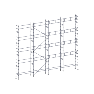 Échafaudage façadier 130 m² garde-corps-Lire la description
