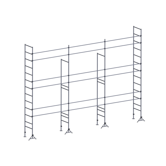 Échafaudage ES49 maçon 70 m² Lisses structure-Lire la description