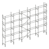 Échafaudage façadier 160 m² avec lisses