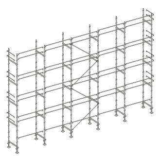 Échafaudage façadier 160 m² lisses AL160-Lire la description