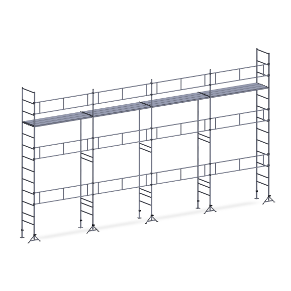 Échafaudage ES49 maçon 91 m² Garde-corps 1 niveau de plancher Échafaudage ES49 maçon 91 m² Garde-corps 1 niveau de plancher-Lire la description