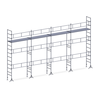 Échafaudage ES49 maçon 91 m² Garde-corps 1 niveau de plancher-Lire la description