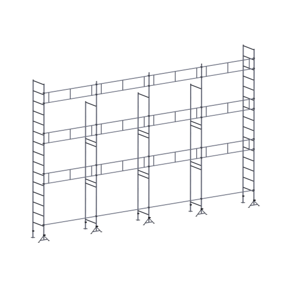 Échafaudage ES49 maçon 104 m² Garde-corps structure Échafaudage ES49 maçon 104 m² Garde-corps structure-Lire la description