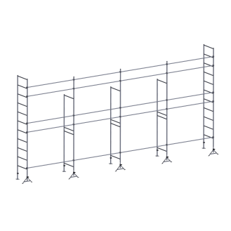 Échafaudage ES49 maçon 78 m² Lisses structure-Lire la description