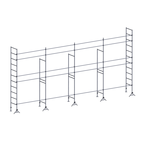 Échafaudage ES49 maçon 78 m² Lisses structure Échafaudage ES49 maçon 78 m² Lisses structure-Lire la description