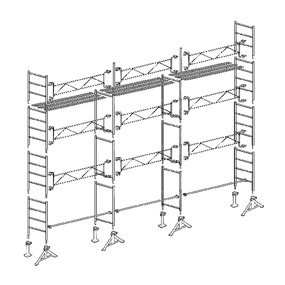 Échafaudage en acier galvanisé 80 m²-Lire la description
