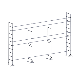 Échafaudage ES49 maçon 60 m² structure Lisses-Lire la description