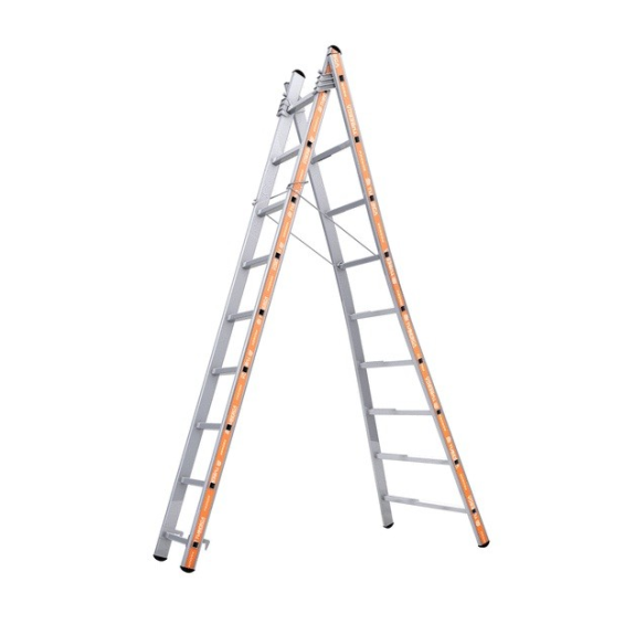 Échelle transformable PRONOR 2 plans 2 x 9 marches-Lire la description