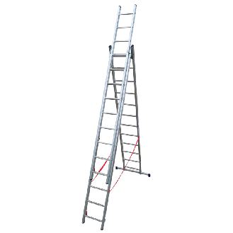 Échelle transformable 3 plans adaptable aux escaliers-Lire la description