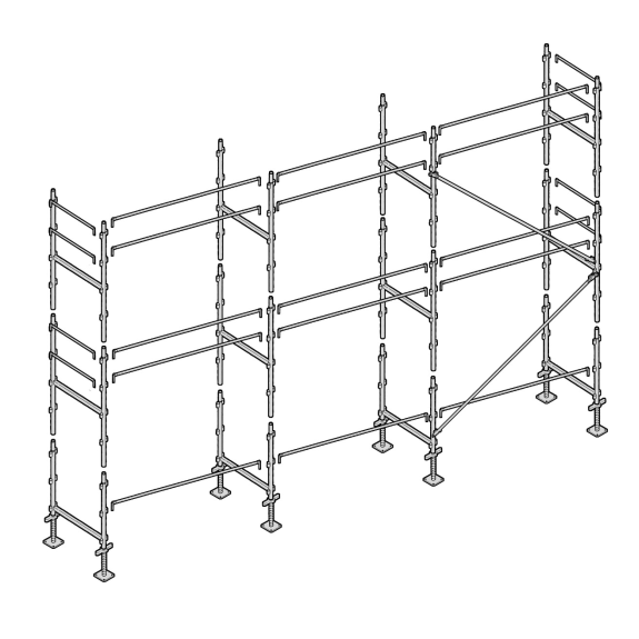 Échafaudage façadier 60 m² lisses Échafaudage façadier 60 m² lisses-Lire la description
