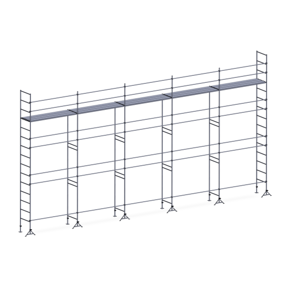 Echafaudage ES49 maçon 128 m² Lisses 1 niveau plancher-Lire la description