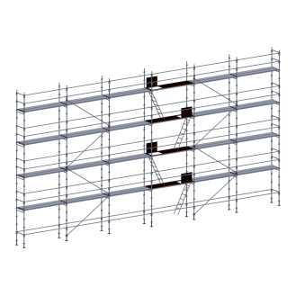 Echafaudage façadier 190 m² lisses planchers-Lire la description