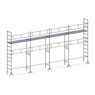 Échafaudage ES49 maçon 78 m² Garde-corps 1 niveau plancher-Lire la description