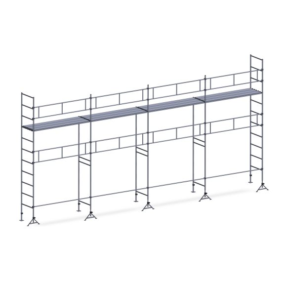 Échafaudage ES49 maçon 78 m² Garde-corps 1 niveau plancher Échafaudage ES49 maçon 78 m² Garde-corps 1 niveau plancher-Lire la description