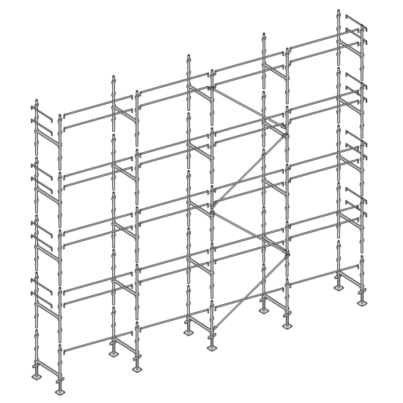 Échafaudage façadier 130 m² lisses AL130 Échafaudage façadier 130 m² lisses AL130-Lire la description