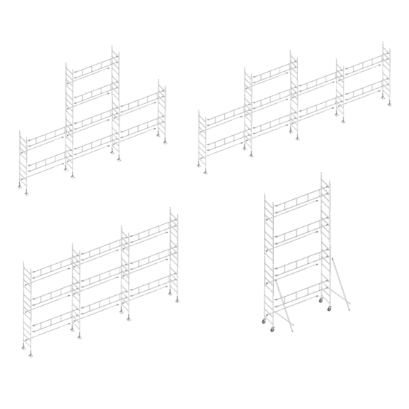 Échafaudage en acier 4 configurations-Lire la description